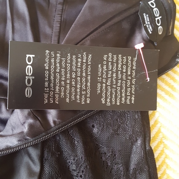 Bebe - Black Lace Strapless Dress - Picture 5 of 6